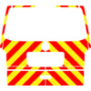 Striping Volkswagen Transporter T5 2012 - Chevrons T7500 Red/Yellow 10 cm