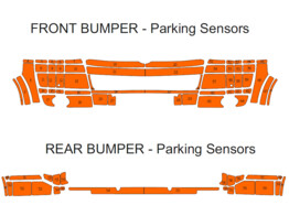 Arisco Bumpers VW Transporter T6 2016 2021 Avery Prismatic Fluo Orange Front PS   REAR PS