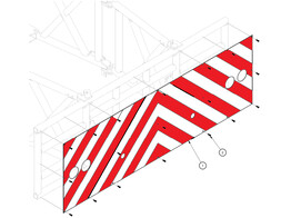 Striping set Impactframe TMA SS90 10 cm Rot/Wei  Klass III