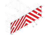 Striping set Impactframe TMA SS90 10 cm Red/White Class III