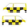 Striping Volkswagen Transporter T6 2016-2021 L1H1 - Traffic Officer KIT right sliding door