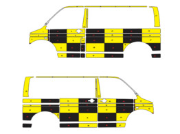 Striping Volkswagen Transporter T6 2016-2021 L1H1 - Traffic Officer KIT Porte coulissante droite