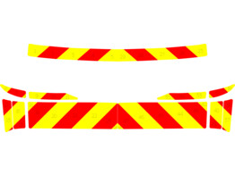 Striping Land Rover Discovery Sport - Chevrons T7500 Red/Yellow 10 cm Class III - boot lid under win