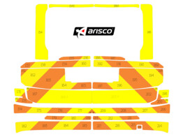 Striping Volvo XC90 2016 - Chevrons T11500 Oranje/Geel 15 cm