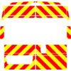 Striping Citroen Jumper/Fiat Ducato/Peugeot Boxer H2 2006- Chevrons T7500 Red/Yellow 10 cm - 2 rear