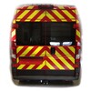 Striping Citroen Jumper/Fiat Ducato/Peugeot Boxer H2 2006- Chevrons T7500 Red/Yellow 10 cm - 2 rear