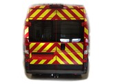 Striping Citroen Jumper/Fiat Ducato/Peugeot Boxer H2 2006- Chevrons T7500 Red/Yellow 10 cm - 2 rear