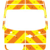 Striping Mercedes Sprinter H2 Chevrons Avery Prismatic Orange/Yellow 20 cm with doors 270  with wind