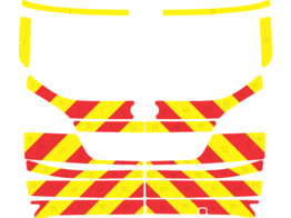 Striping Ford Mondeo 2010 - Chevrons T7500 Red/Yellow 10cm