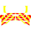 Striping Volvo V40 2013-2019 Chevrons T7500 Red/Yellow 10 cm