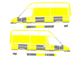 Striping MAN TGE/Volkswagen Crafter L2H2 2018- Traffic Officer KIT Yellow/Black