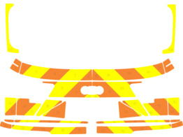 Striping Audi Q7 2015- - Chevrons Orange/Jaune 15 cm