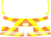 Striping Audi Q7 2015- - Chevrons Orange/Yellow 15 cm