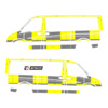 Striping MAN TGE/Volkswagen Crafter L2H1 2018- Traffic Officer KIT Avery Prismatic Yellow / Oralite