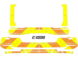 Striping Volvo XC60 2017- Chevrons T11500 Fluo Orange/Jaune 15 cm Classe III - BAT MED