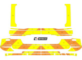 Striping Volvo XC60 2017- Chevrons T11500 Fluo Oranje/Geel 15 cm Klasse III - BAT MED