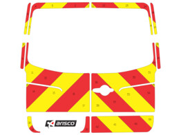 Striping Mercedes Sprinter H1 Chevrons Rouge/Jaune 20 cm vitree