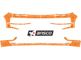 Arisco Sto stangen VW Transporter T6 2016 2021 Avery Prismatic T7514 Orange FPS   RPS  mit Scheinwer