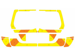 Striping Volvo XC70 2008-2016 Chevrons Orange/Yellow 15 cm