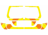 Striping Volvo XC70 2008-2016 Chevrons Orange/Yellow 15 cm