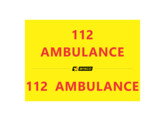 Inscription  112  AMBULANCE   capot et portes arriere 