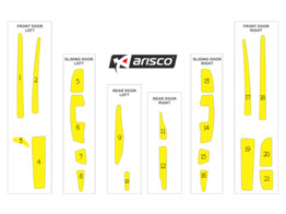 Striping Mercedes Vito 2016 A2 Bandes a l interieur des portes Jaune