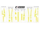 Striping Ford Transit Custom L2H1 bandes a l interieur des portes Avery Prismatic T7513 JAUNE