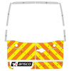 Striping Mercedes Sprinter 2012 H2 - Chevrons T11500 Orange/Gelb/Wei  10 cm Turen 270  mit Fenster