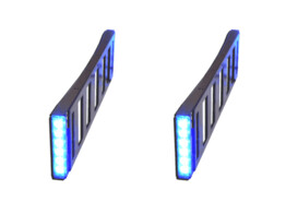 License plate LED warning system Blue