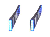 License plate LED warning system Blue