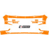 Arisco Bumpers VW Transporter T6 2016 2021 Avery Prismatic Fluo Orange with trunk lid front PS   rea