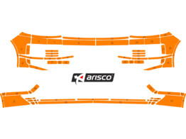 Arisco Bumpers VW Transporter T6 2016 2021 Avery Prismatic Fluo Oranje met kofferdeksel voorkant PS   achterkant PS