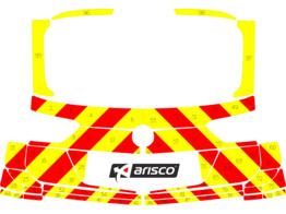 Striping Volkswagen Tiguan 2018 - Chevrons T7500 Rood/Geel 10 cm