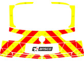 Striping Volkswagen Tiguan 2018 - Chevrons T7500 Red/Yellow 10 cm