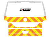 Striping Volkswagen Transporter T6 2019 H1 - Chevrons T11500 Orange/Yellow/White 10 cm trunk lid wit