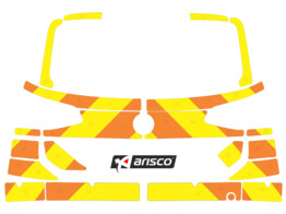 Striping Volkswagen Passat Break 2014 - Chevrons Avery Prismatic T11500 Orange/Yellow 15 cm