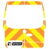 Striping Mercedes Sprinter 316  RWD  2018 H2 - Chevrons T11500 Orange/Jaune 20 cm avec vitres