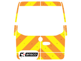 Striping Mercedes Sprinter 316  RWD  2018 H2 - Chevrons T11500 Orange/Jaune 20 cm avec vitres