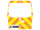 Striping Mercedes Sprinter 316  RWD  2018 H2 - Chevrons T11500 Orange/Jaune 20 cm avec vitres