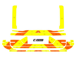 Striping Volvo V90 Cross Country 2018- Chevrons T11500 Orange/Yellow 15 cm - UC Louvain Clinique ESP