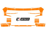 Arisco Bumpers VW Transporter T6 2016 2021 Avery Prismatic Fluo Orange Barn Door