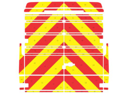 Striping Mercedes Vario 2008 - Chevrons T7500 Red/Yellow 20 cm