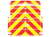 Striping Mercedes Vario 2008 - Chevrons T7500 Red/Yellow 20 cm