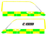 Striping Mercedes Sprinter 2019 L2H2 - Battenburg Avery Prismatic T11500 Green/Yellow/White KIT  lef