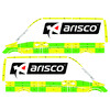 Striping Mercedes Sprinter 2013 L2H2 - Battenburg T11500 Green/Yellow/White  left   right  2 sliding