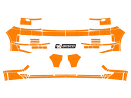 Arisco Bumpers VW Transporter T6 2016 2021 Avery Prismatic Fluo Orange Tailgate