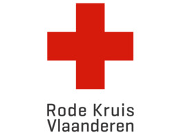 Logo 2 kleuren - Rode Kruis Vlaanderen 40x40 cm  Rood/Zwart 