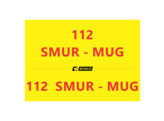 Lettering  112 SMUR - MUG   hood and rear doors 