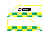 Striping Mercedes Sprinter 2006 L2H2 - Battenburg T11500 Vert/Jaune/Blanc  gauche   droite  1 porte