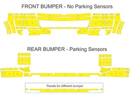 Arisco Bumpers VW Transporter T5 2009-2015 Avery prismatic Fluo Geel Front NPS   REAR PS -2015